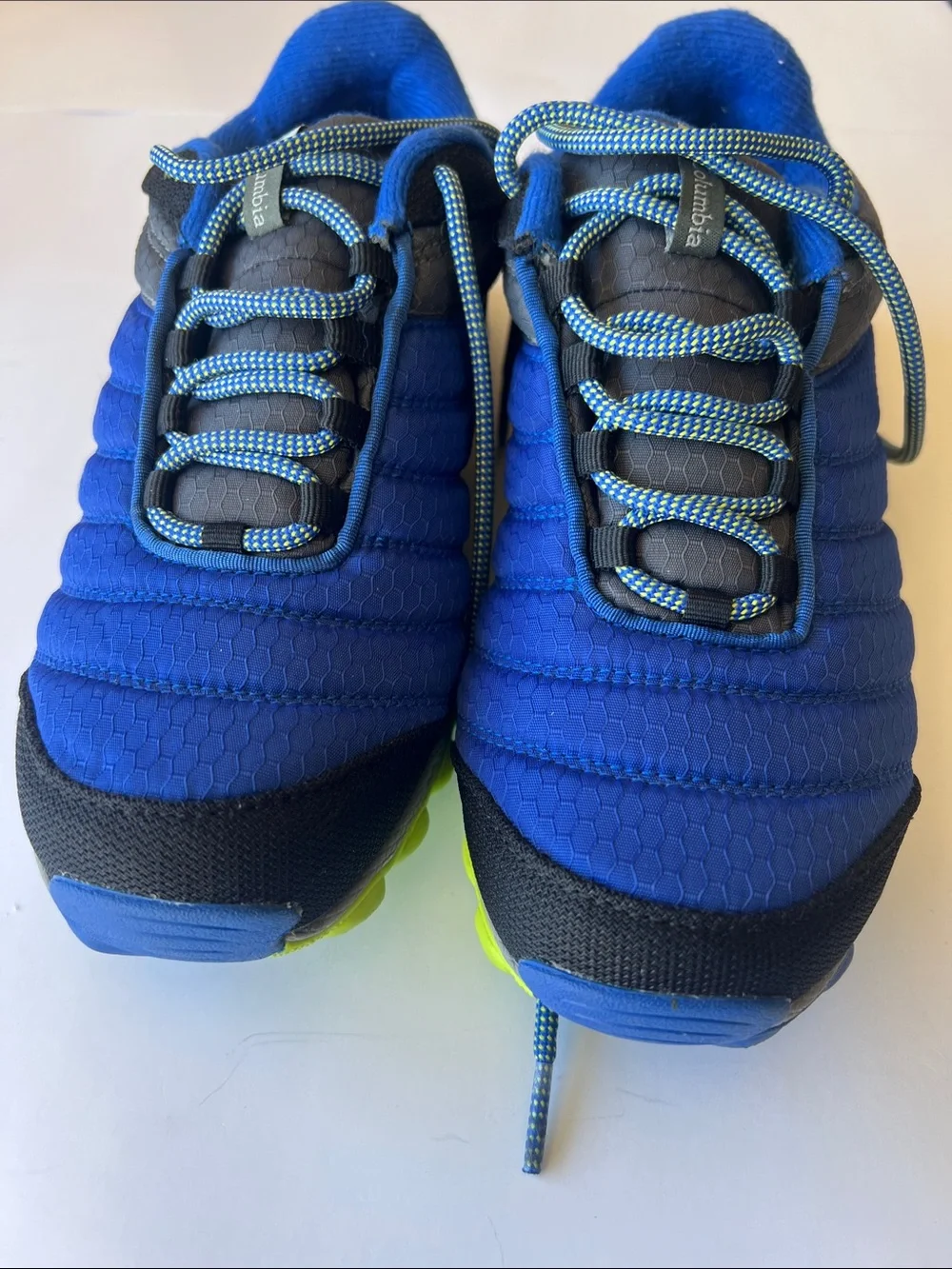 Columbia Kids Royal Blue & Neon Yellow Trail Sneakers